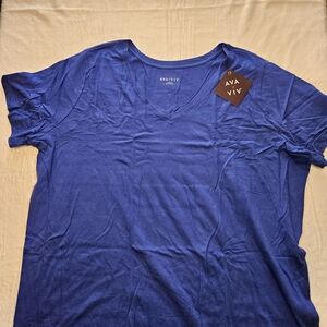 Ava & Viv Women's Royal Blue Short Sleeve Tee